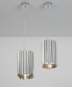 Facet Pendant in Polished Stainless Steel, UL Listed by Tom Kirk