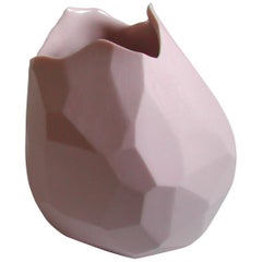 Facet Vase in Pink Porcelain by David Wiseman, 2010