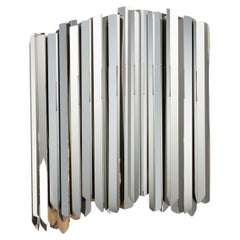 Facet Wall Light in Polished Stainless Steel by Tom Kirk, UL Listed