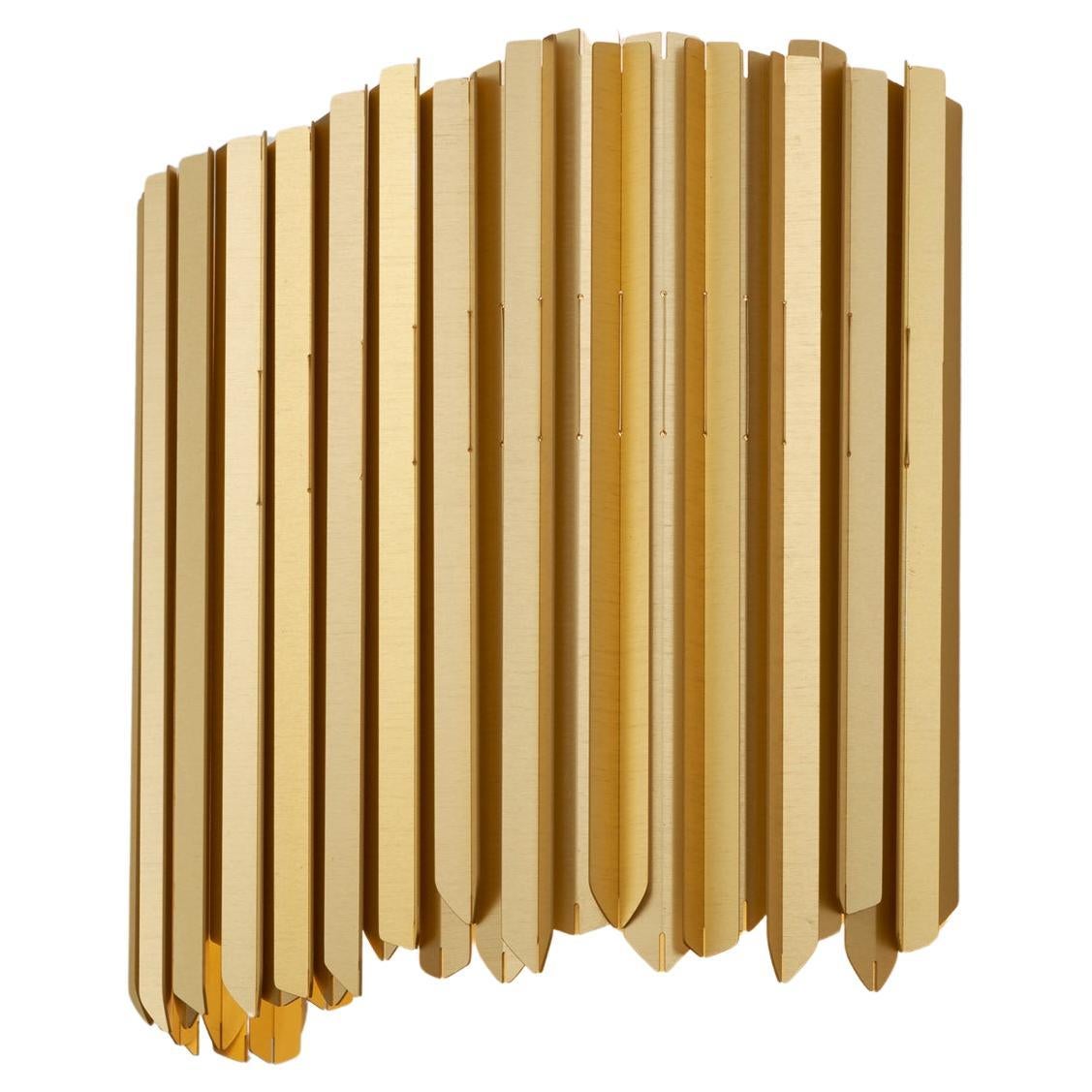 Facet Wall Light in Satin Gold by Tom Kirk, UL Listed For Sale
