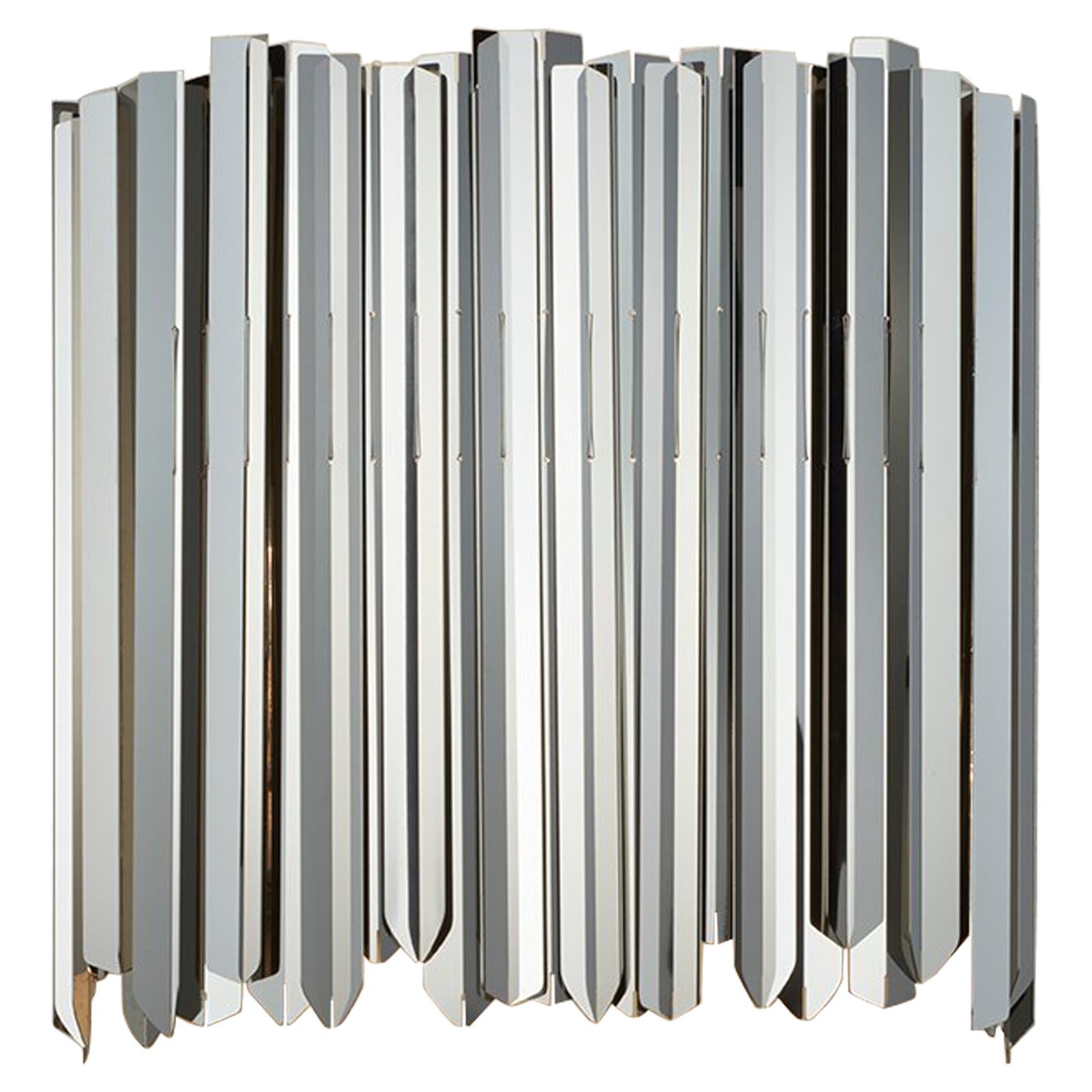 Facet Wall Light by Tom Kirk in Polished Stainless Steel