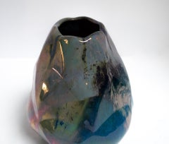 Pair of Faceted Alphonse Cytere Vase