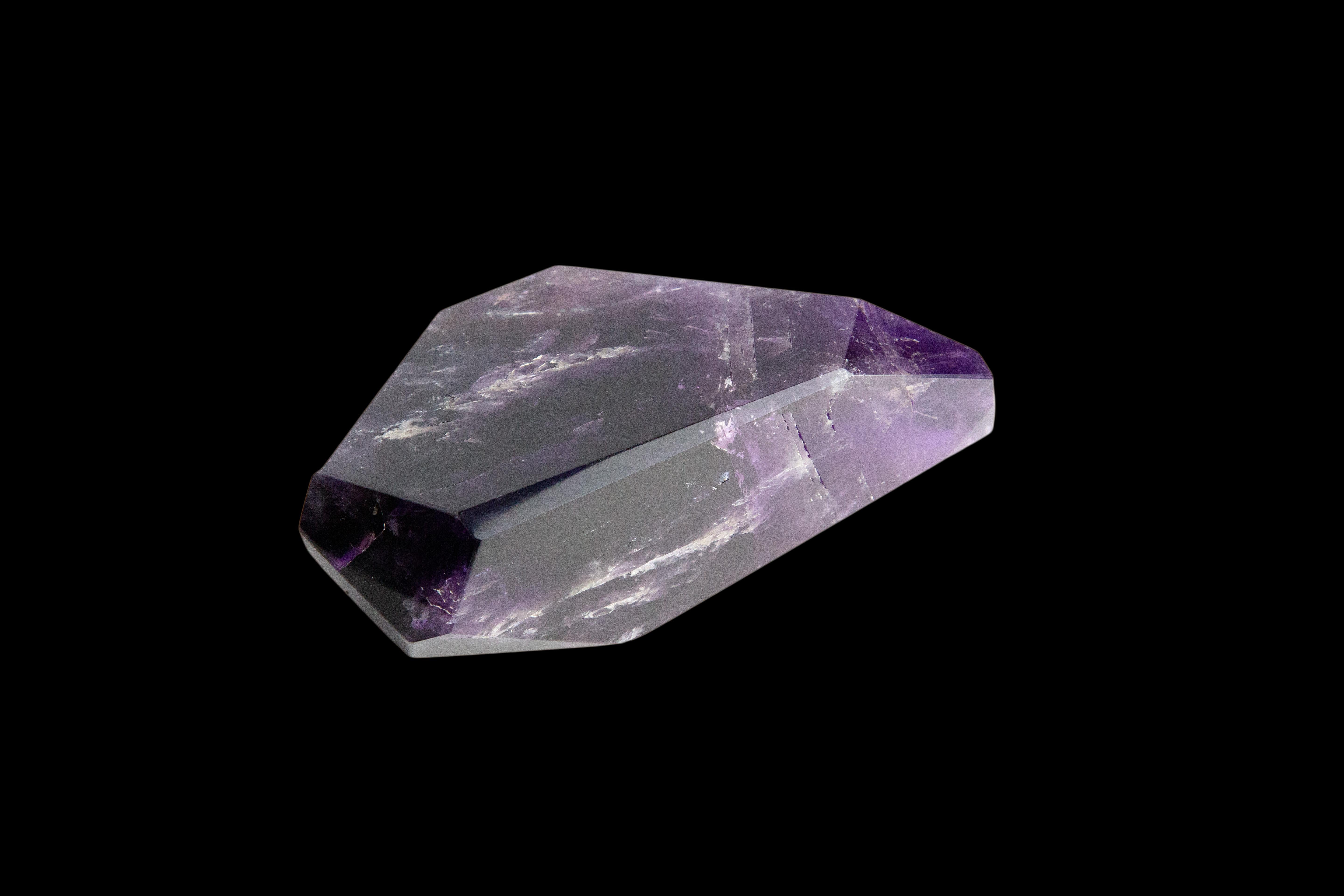 Carved Faceted Amethyst For Sale