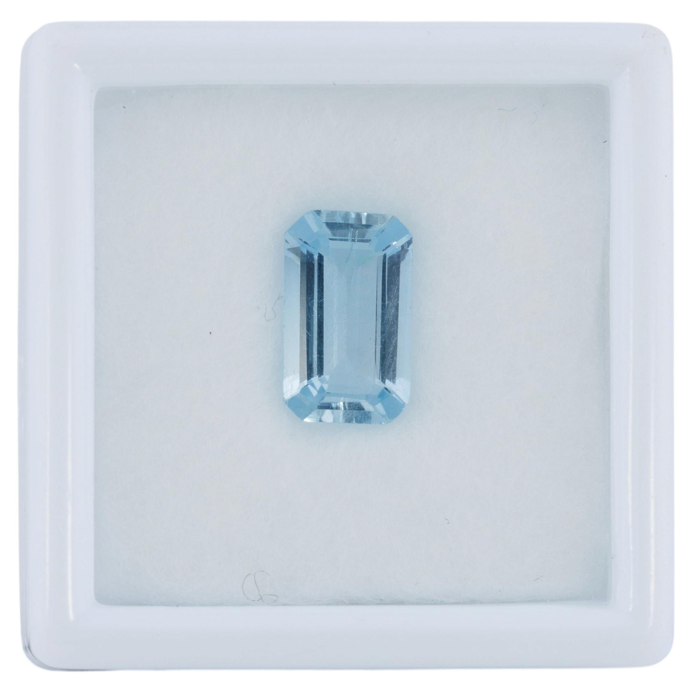 Facettierter Aquamarin, achteckig, 1,45 Karat im Angebot