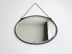Faceted Art Deco Bronze Wall Mirror