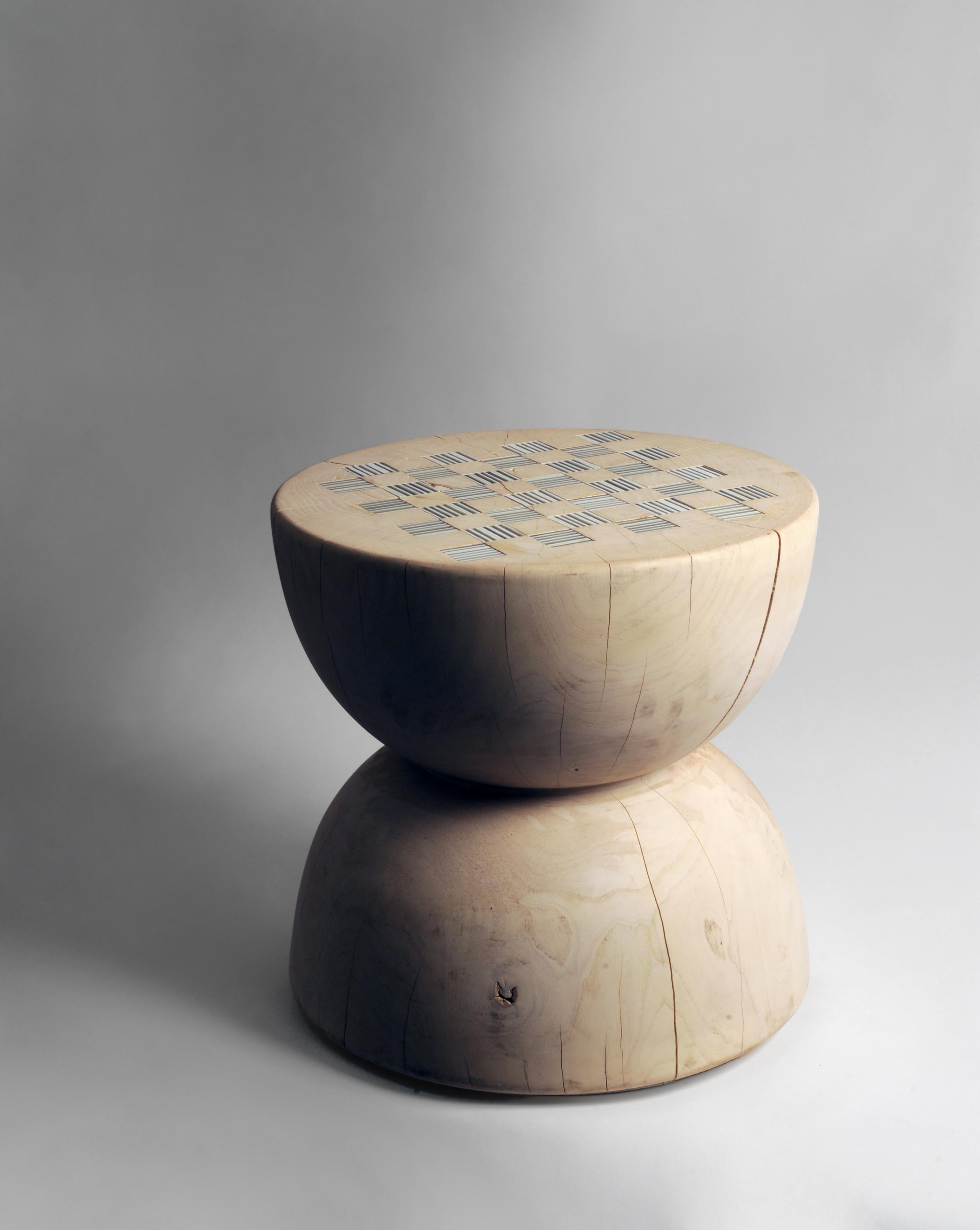 Facettiertes Kunstglas Schach und Holz gedrechselt Tisch im Zustand „Neu“ in Naucalpan, Edo de Mex