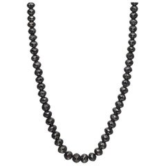 Faceted Black Diamond Bead Necklace