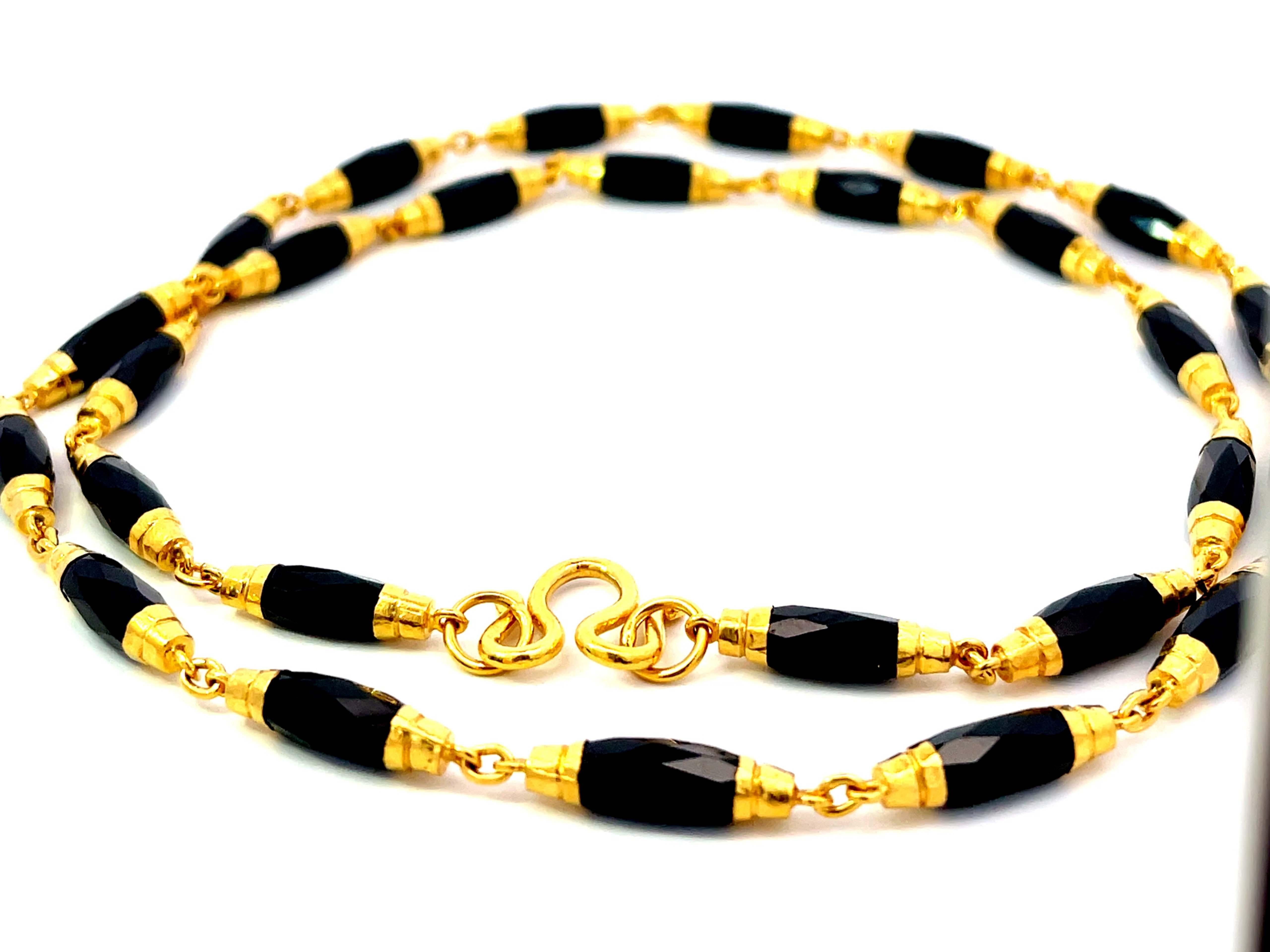 22k gold bead necklace