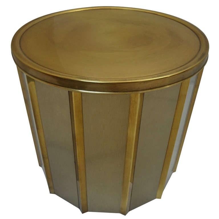 Mid-Century Modern Faceted Brass Dining Table Base by Bernard Rohne for Mastercraft