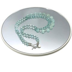 Collana in argento 925 con calcedonio sfaccettato e iolite