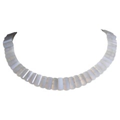 Collana di perline in calcedonio sfaccettato