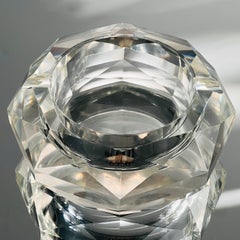 Faceted Crystal Ashtray with Diamond Prism Design, France, c. 1960s
