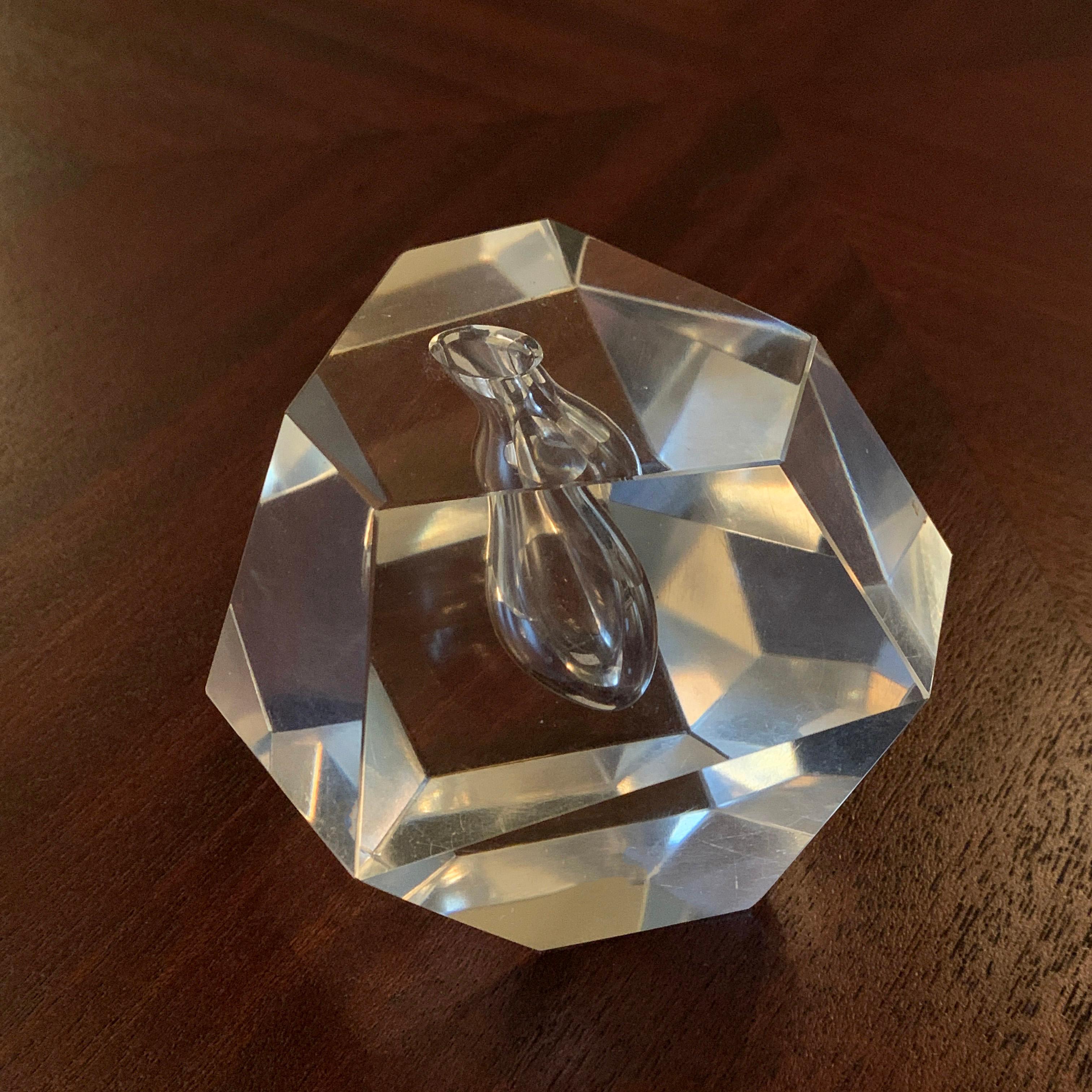Mid-Century Modern Faceted Crystal 