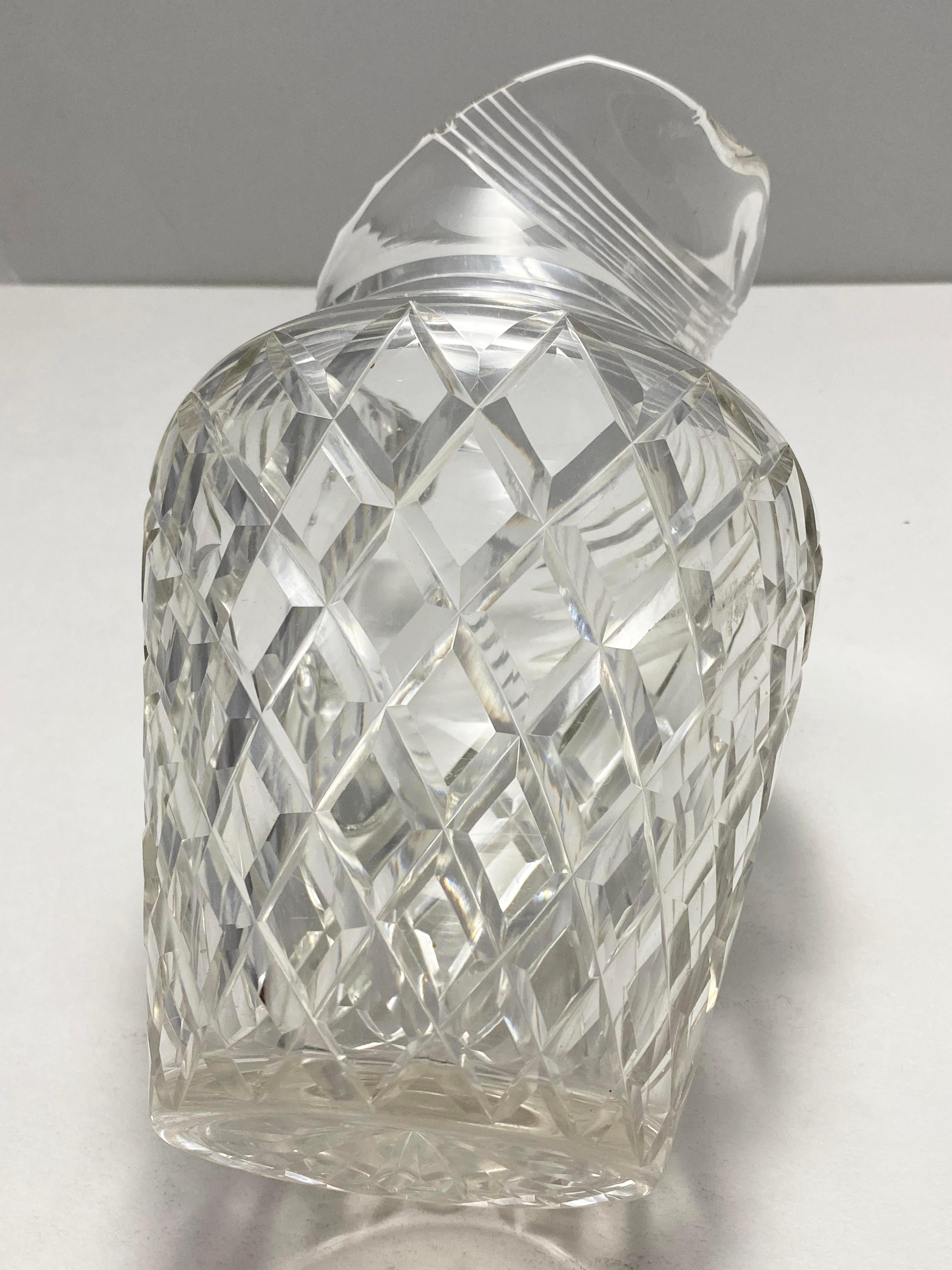 Faceted Crystal Pitcher from Andre Leon Talley's Private Collection For Sale 5