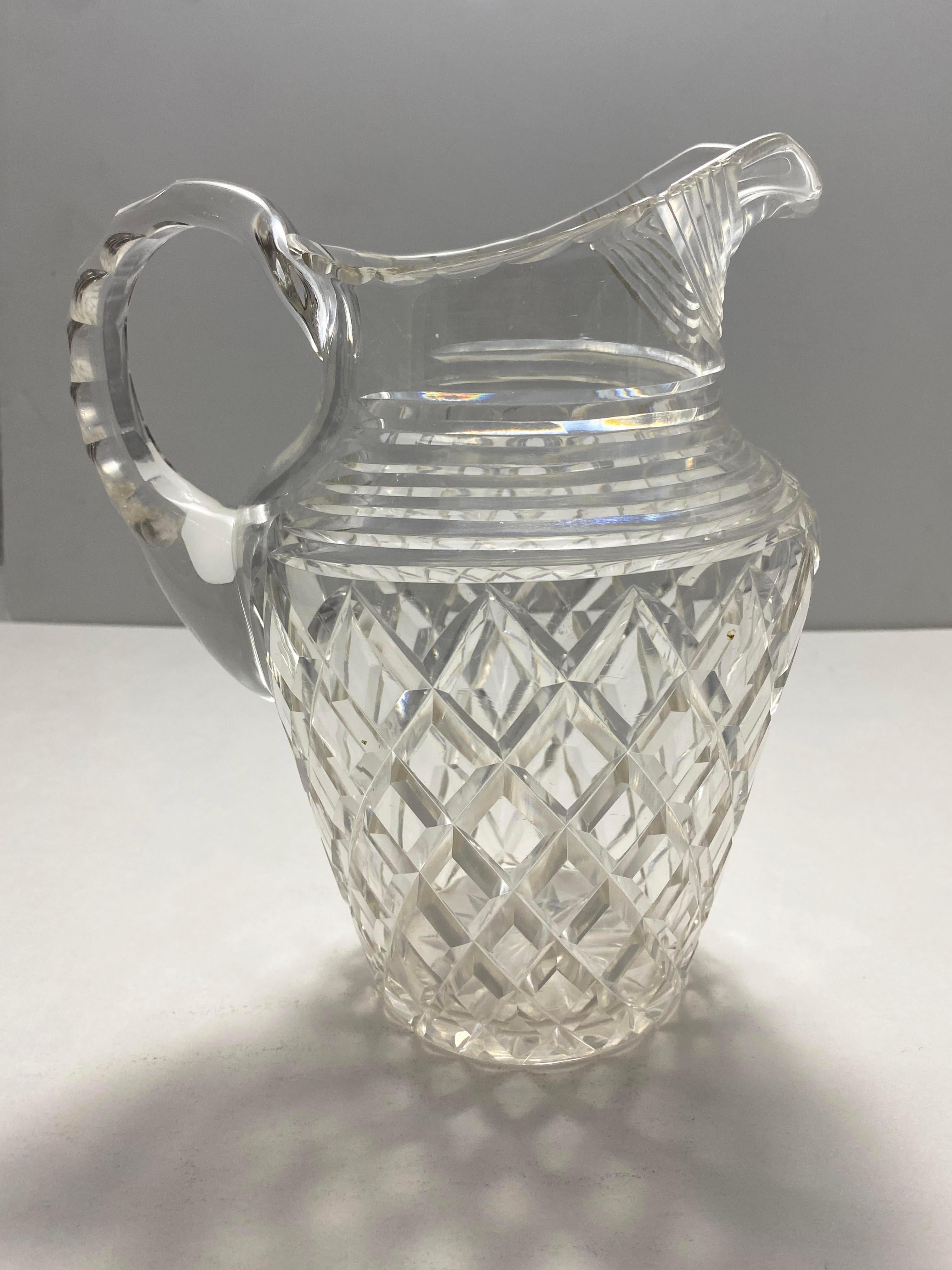 Unknown Faceted Crystal Pitcher from Andre Leon Talley's Private Collection For Sale