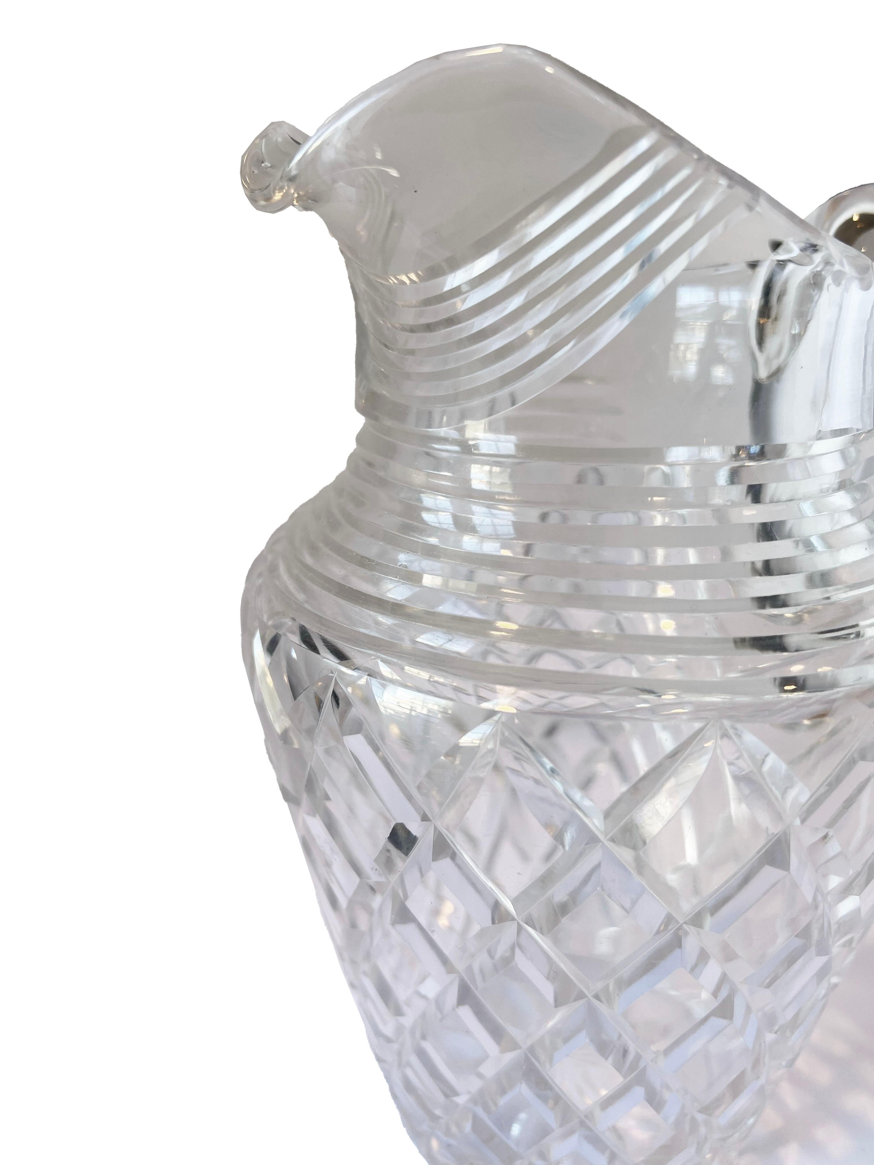 Faceted Crystal Pitcher from Andre Leon Talley's Private Collection In Good Condition For Sale In Scottsdale, AZ
