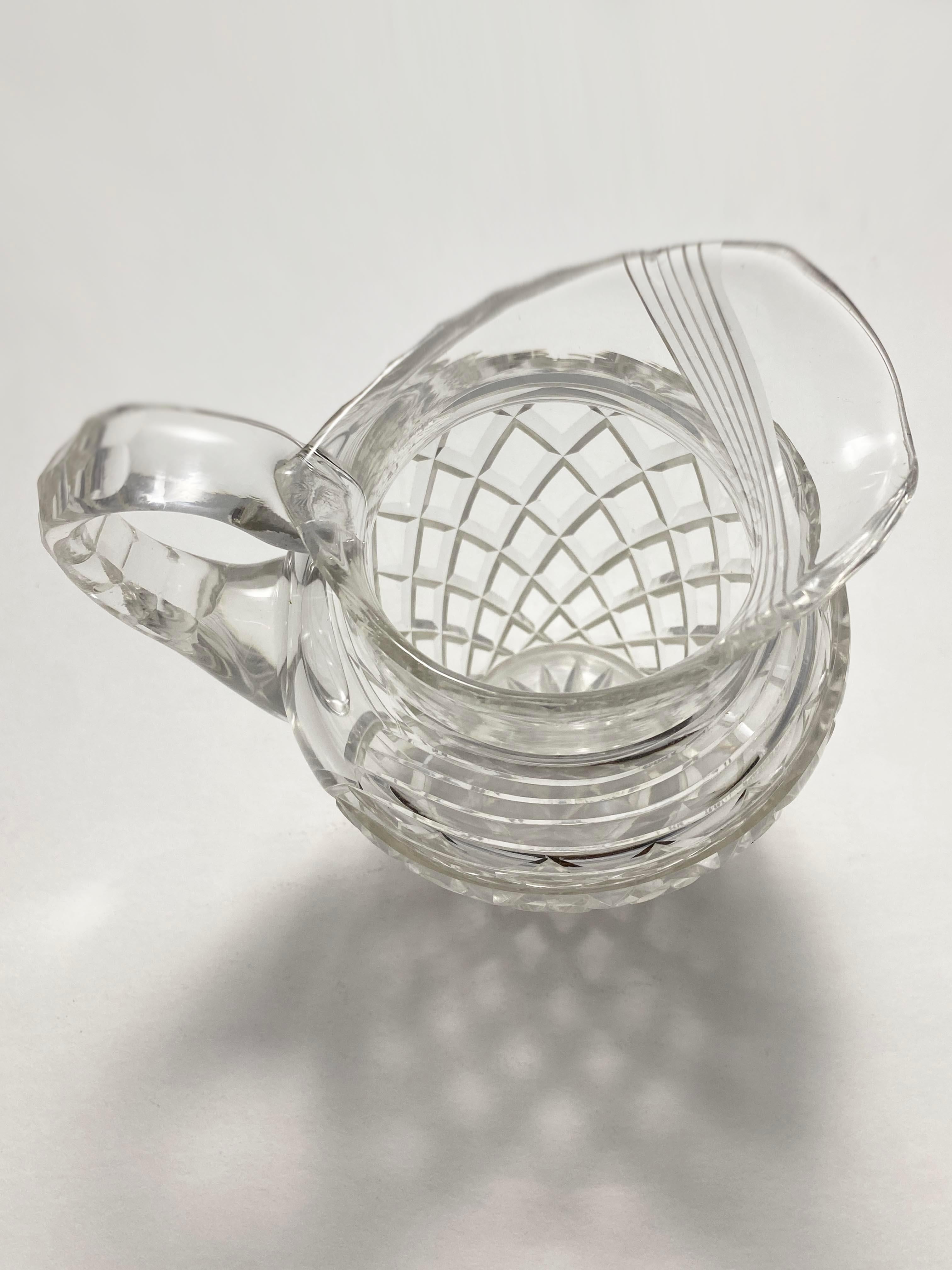 Faceted Crystal Pitcher from Andre Leon Talley's Private Collection In Good Condition For Sale In Scottsdale, AZ