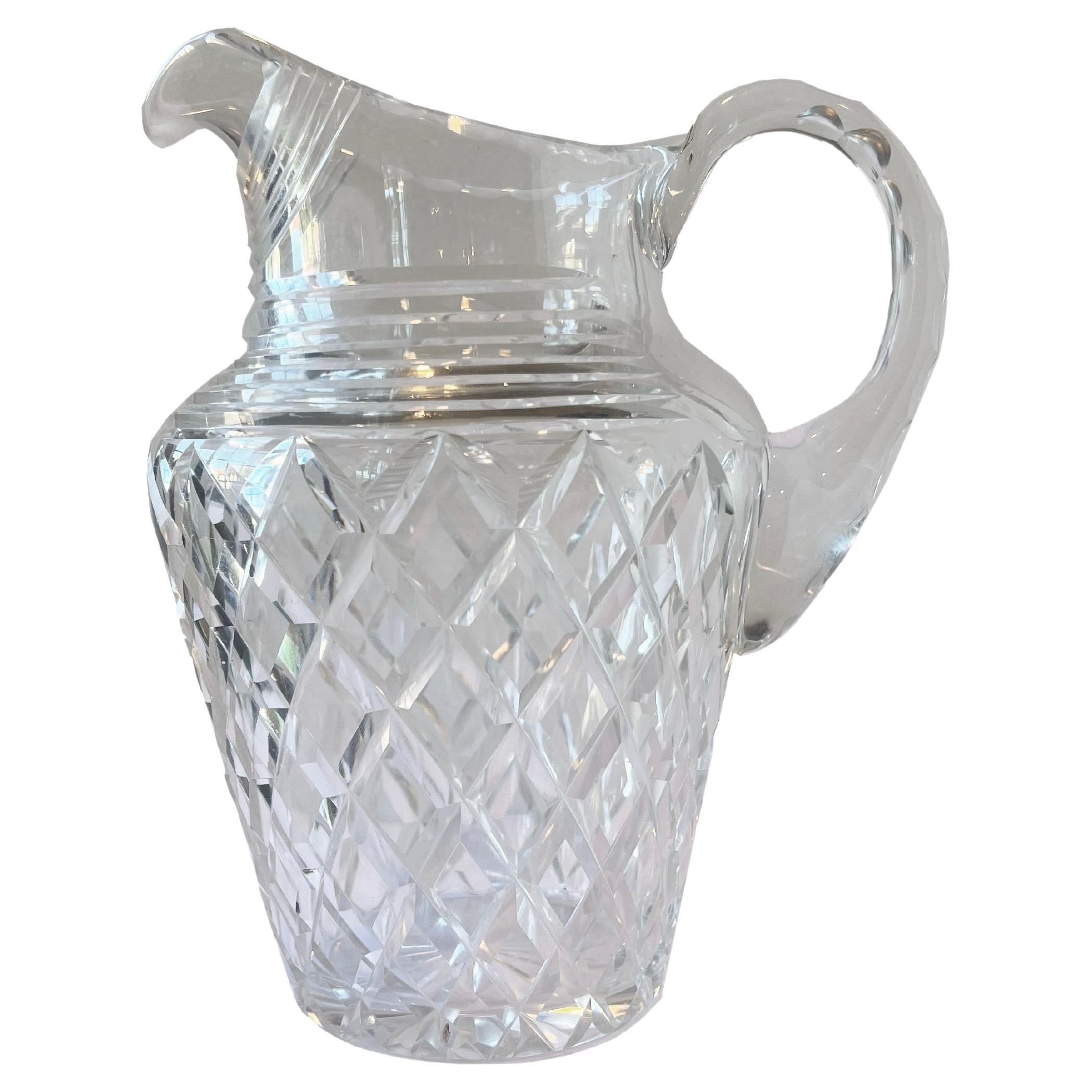 Faceted Crystal Pitcher from Andre Leon Talley's Private Collection For Sale