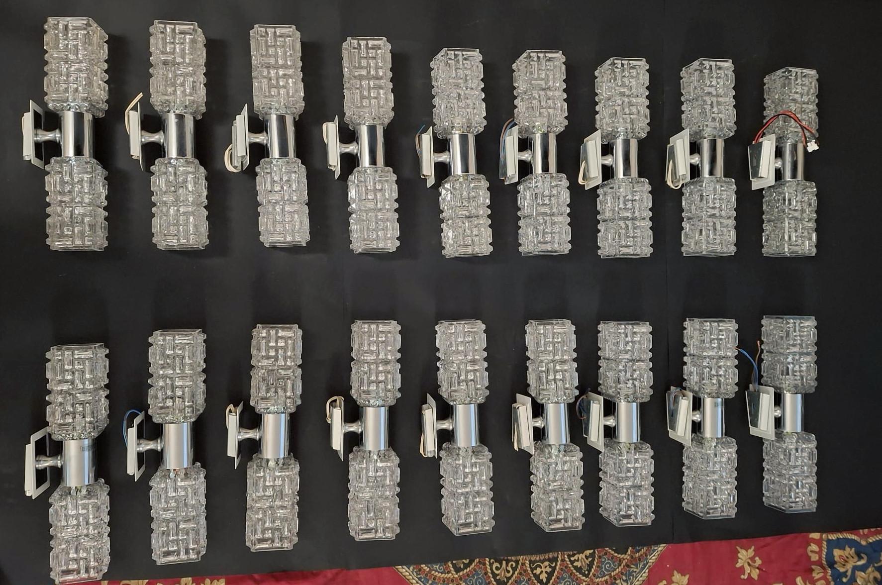 Faceted Crystal Sconces by Targetti, 18 Available For Sale 5