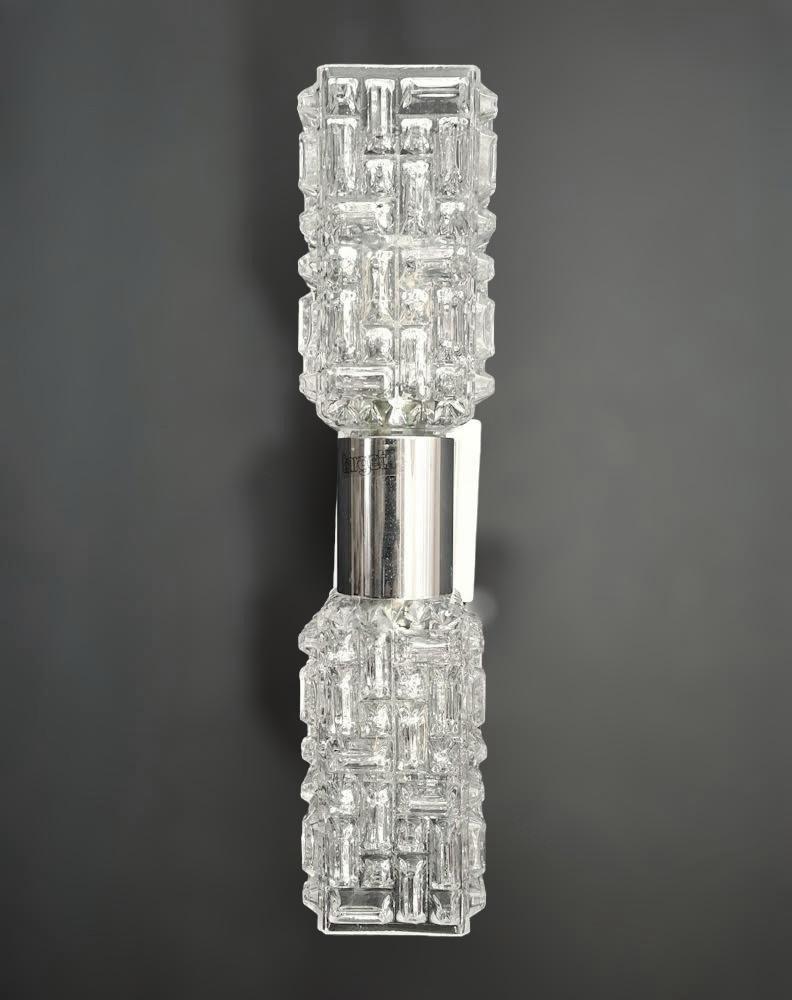 Mid-Century Modern Faceted Crystal Sconces by Targetti, 18 Available For Sale