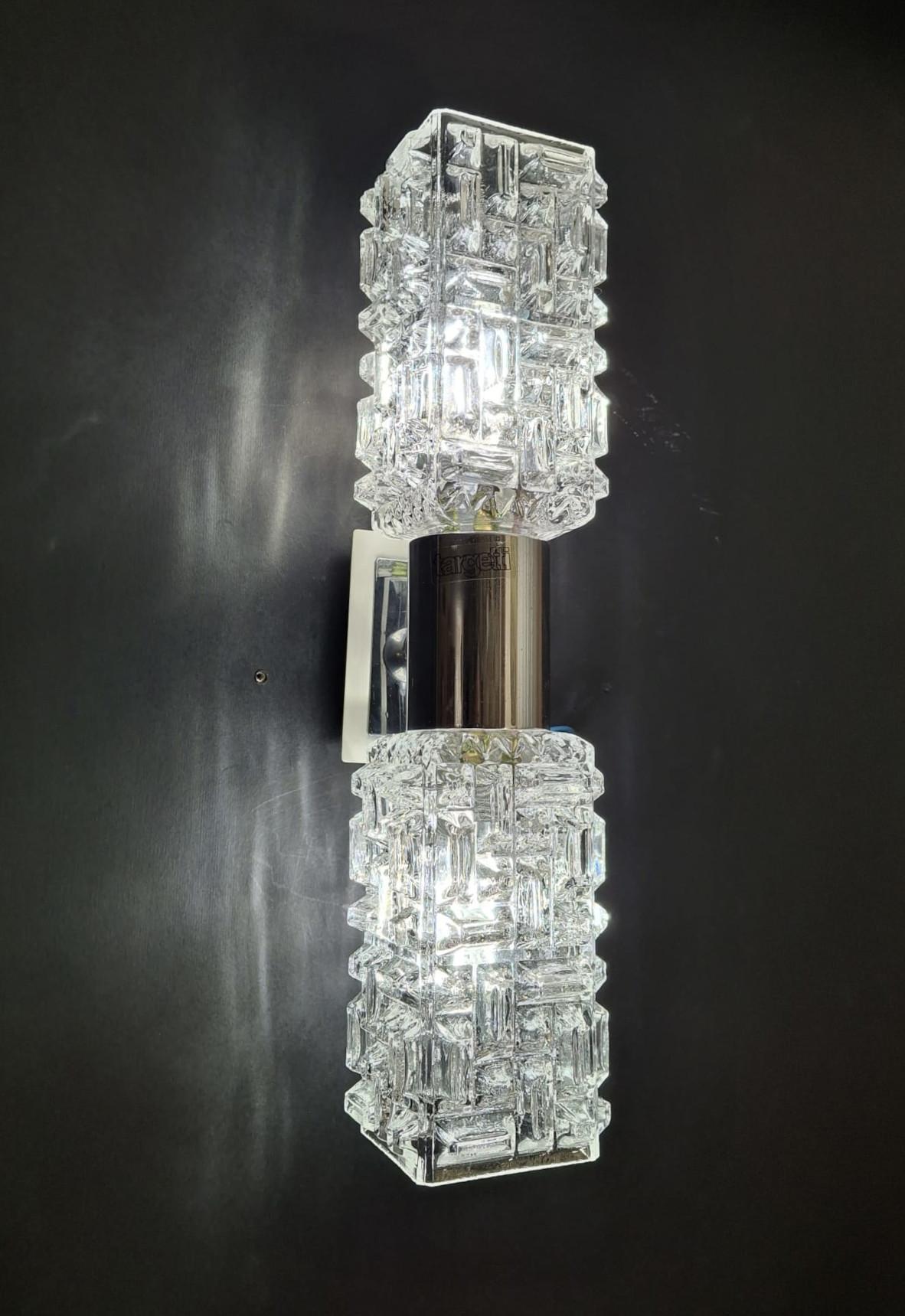 20th Century Faceted Crystal Sconces by Targetti, 18 Available For Sale