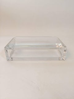 Boîte en cristal facetté Val Saint Lambert