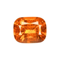 Faceted cushion Spessartite Orange Garnet