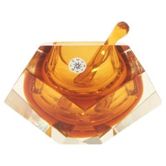Cenicero de Murano Diamante Facetado de Flavio Poli, Italia