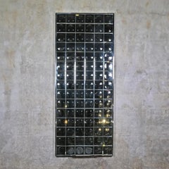 Faceted Glass Wall Mirror, Contemporary Design Inspired by the 1970s