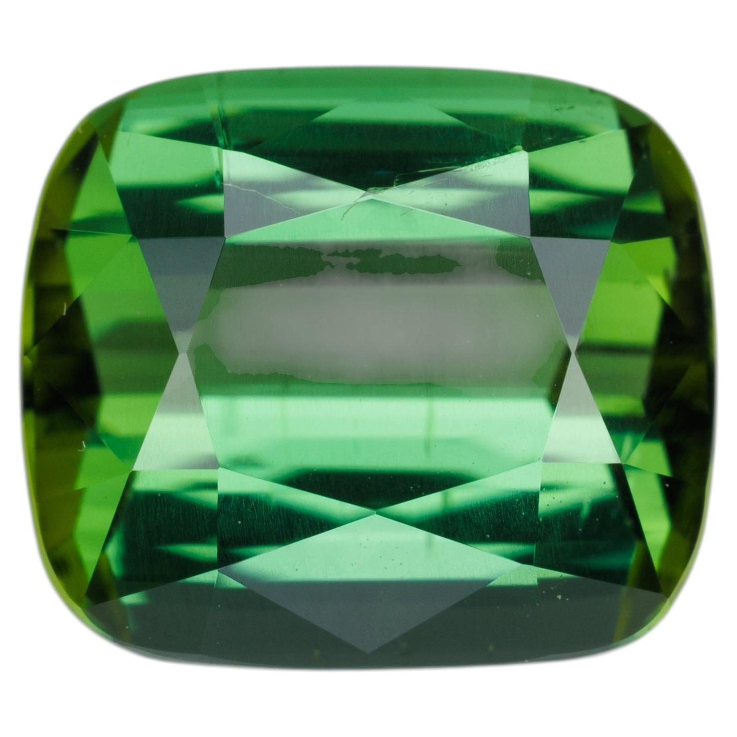 Faceted green tourmaline 3.24 ct For Sale