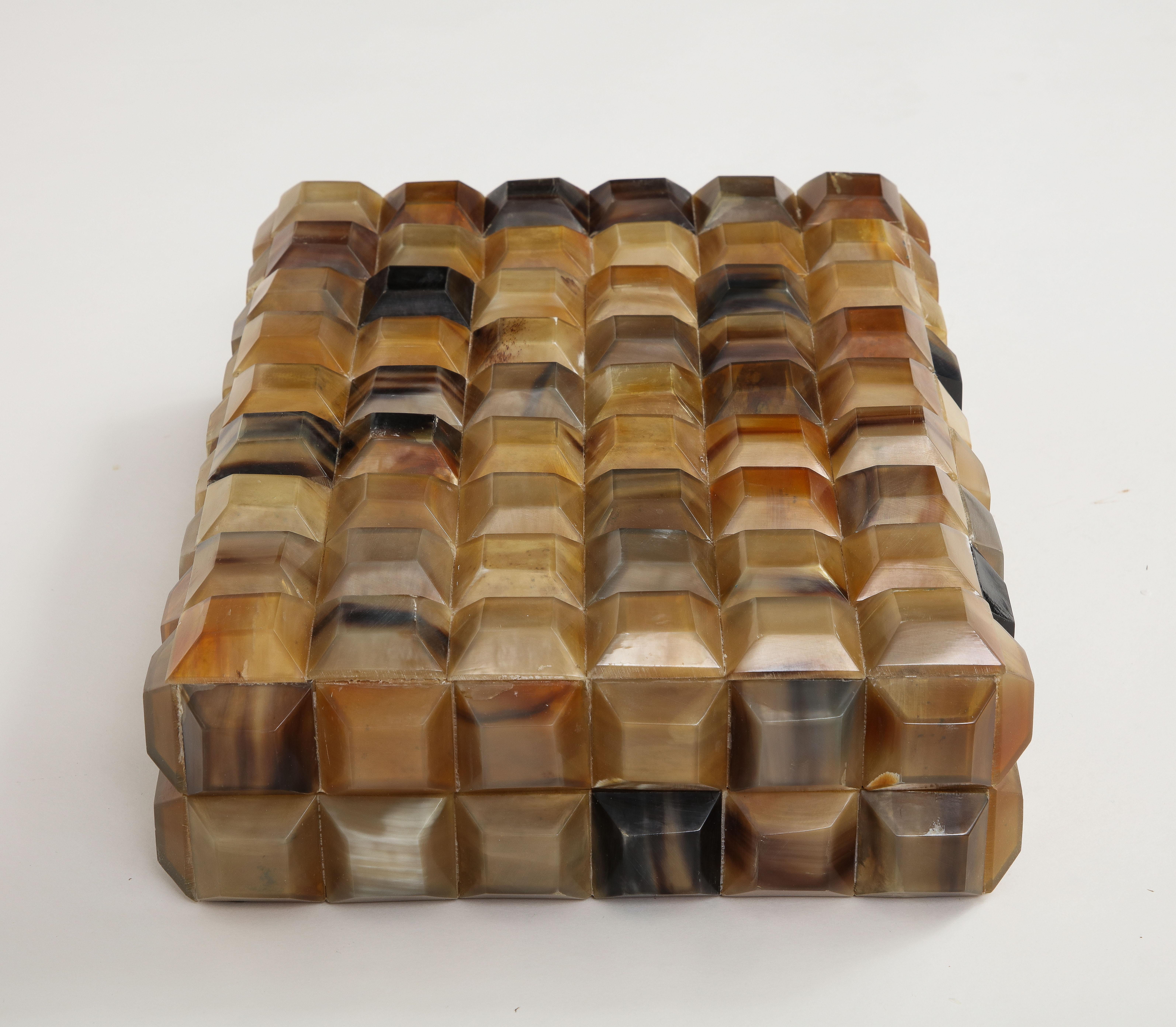 Faceted Horn Tile Box For Sale 2