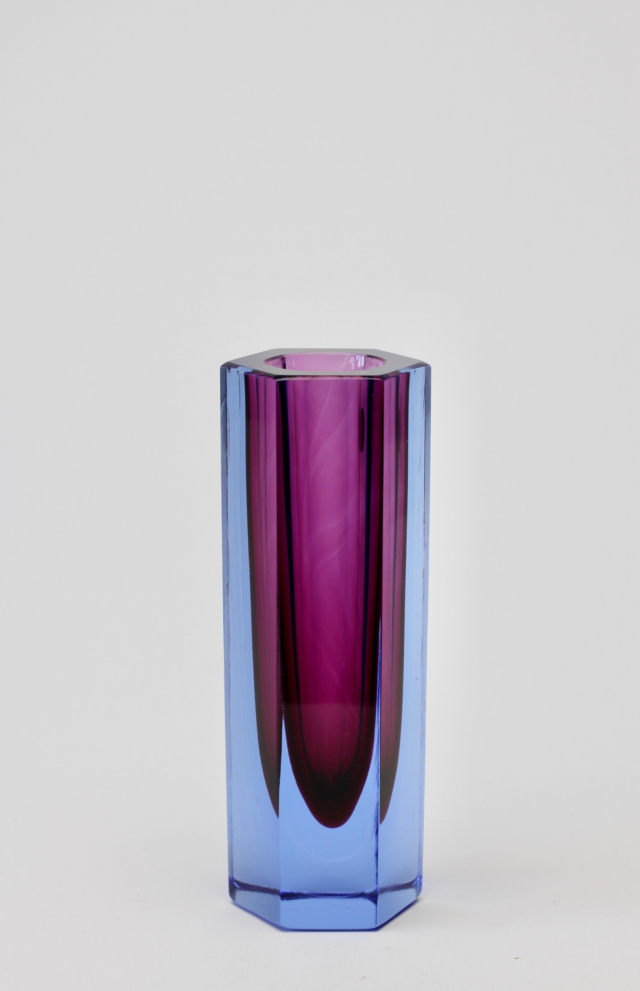 murano purple vase