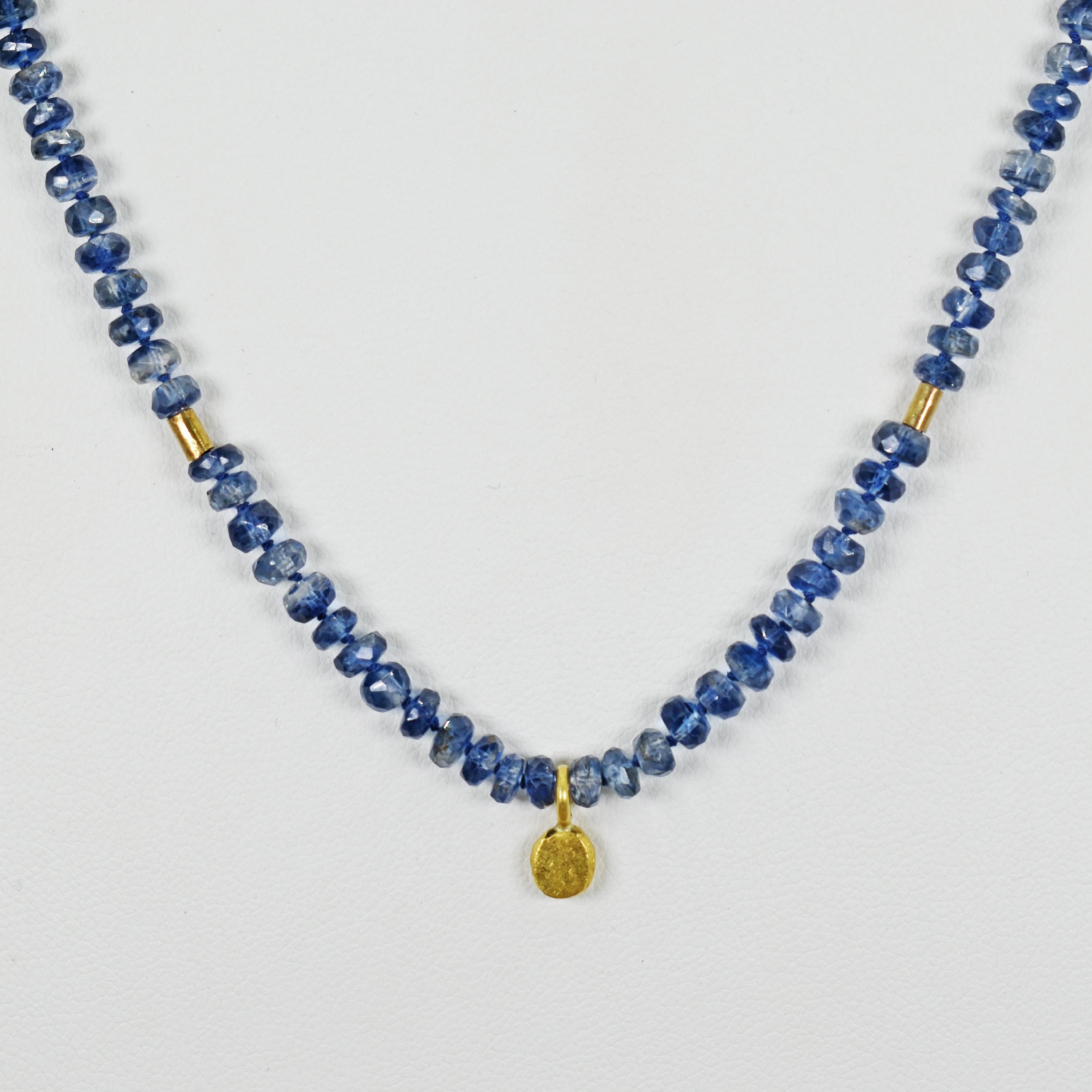 kyanite bead necklace