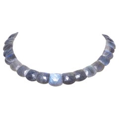 Faceted Labradorite Beaded Choker Necklace