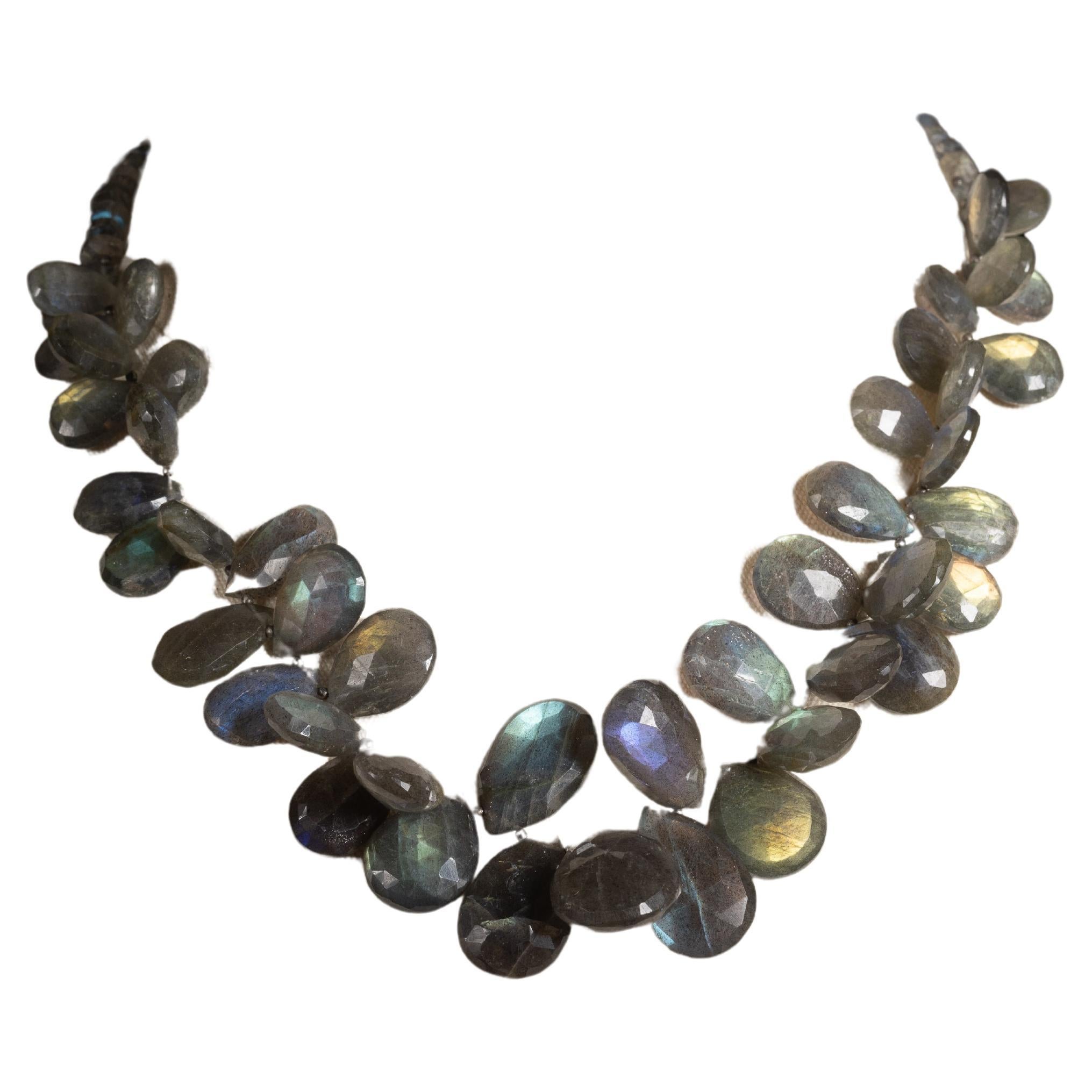 Faceted Labradorite Beaded Necklace