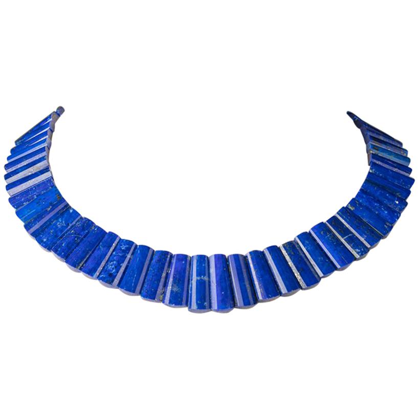Faceted Lapis Lazuli Beaded Necklace by Deborah Lockhart Phillips