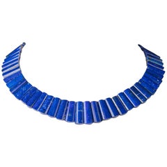 Faceted Lapis Lazuli Beaded Necklace by Deborah Lockhart Phillips