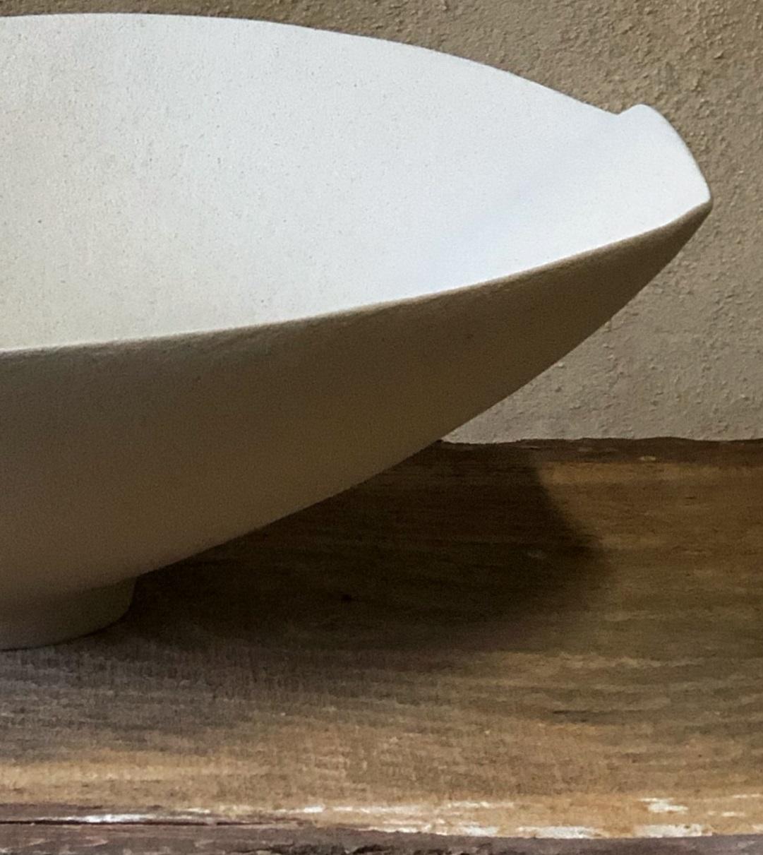 Post-Modern Faceted Low Bowl by Sophie Vaidie For Sale