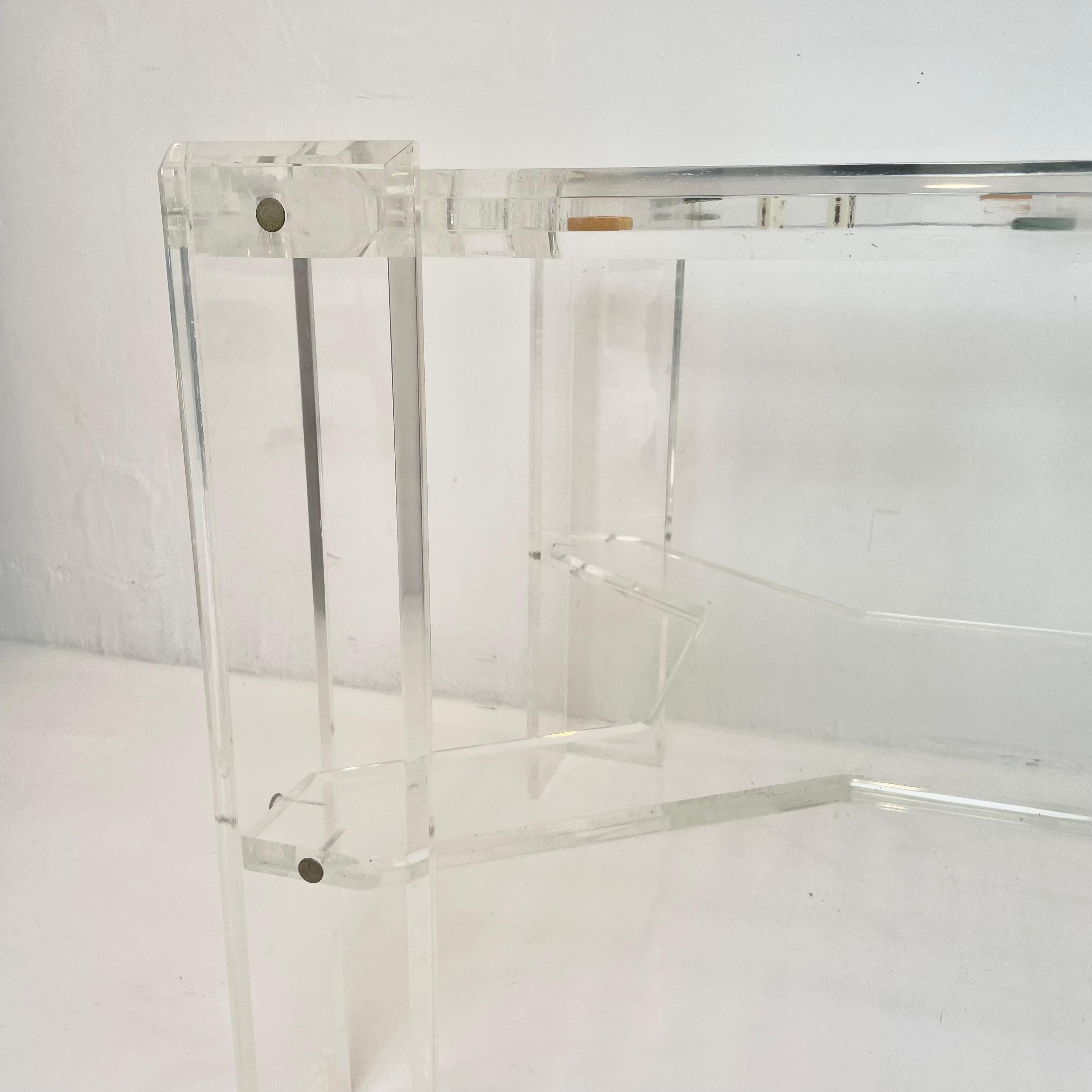 Faceted Lucite Backgammon Table by Charles Hollis Jones For Sale 2