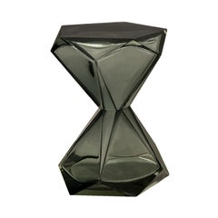 Faceted Murano Glass Occasional Table in Gray