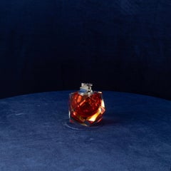 Faceted Murano Sommerso Glass Table Lighter by Alessandro Mandruzzato, Italy, 1970