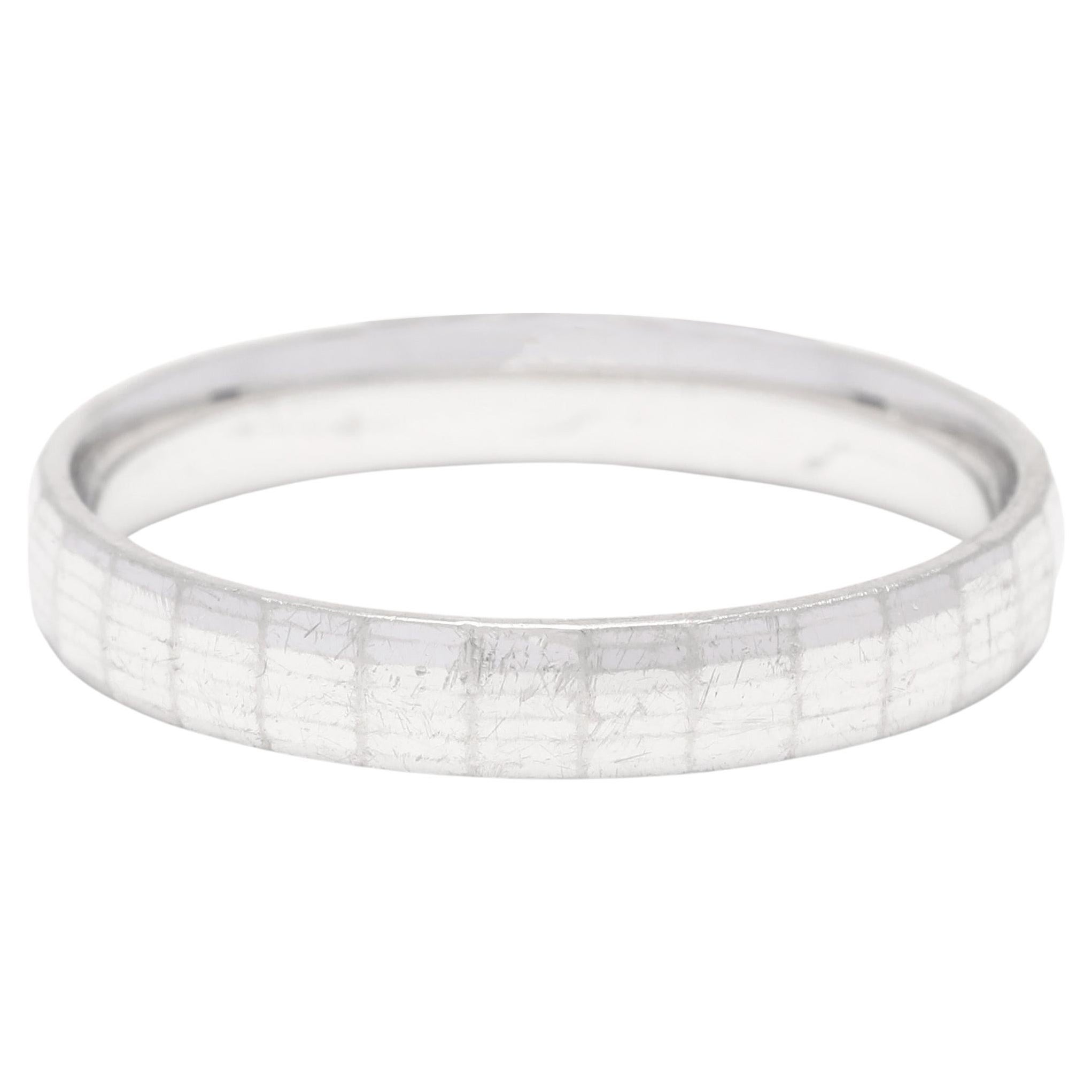 Alliance en platine à facettes, platine, bague en platine en vente