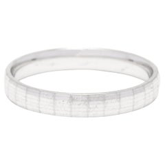 Used Faceted Platinum Wedding Band, Platinum, Ring Platinum