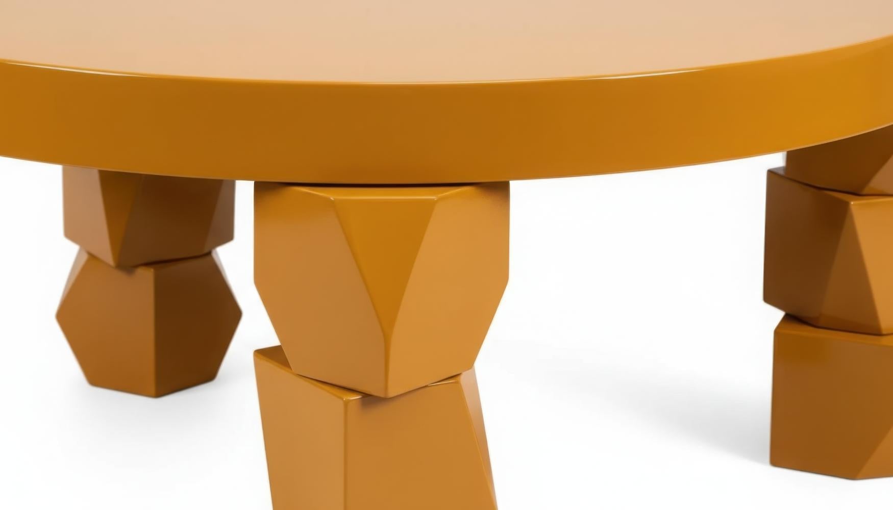 Faceted Postmodern Style Coffee Table in Hand-Lacquered Custom RAL ...