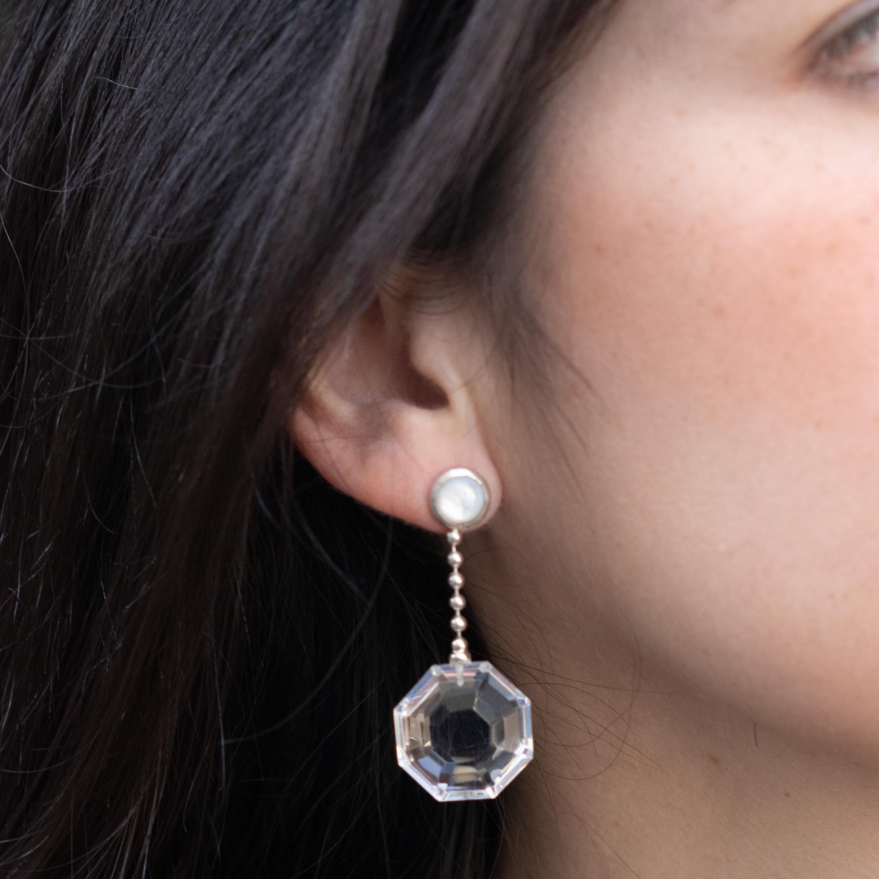 sterling silver diamond earrings