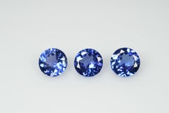 Faceted round tanzanite set, 2.83 cts