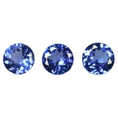 Faceted round tanzanite set, 2.83 cts