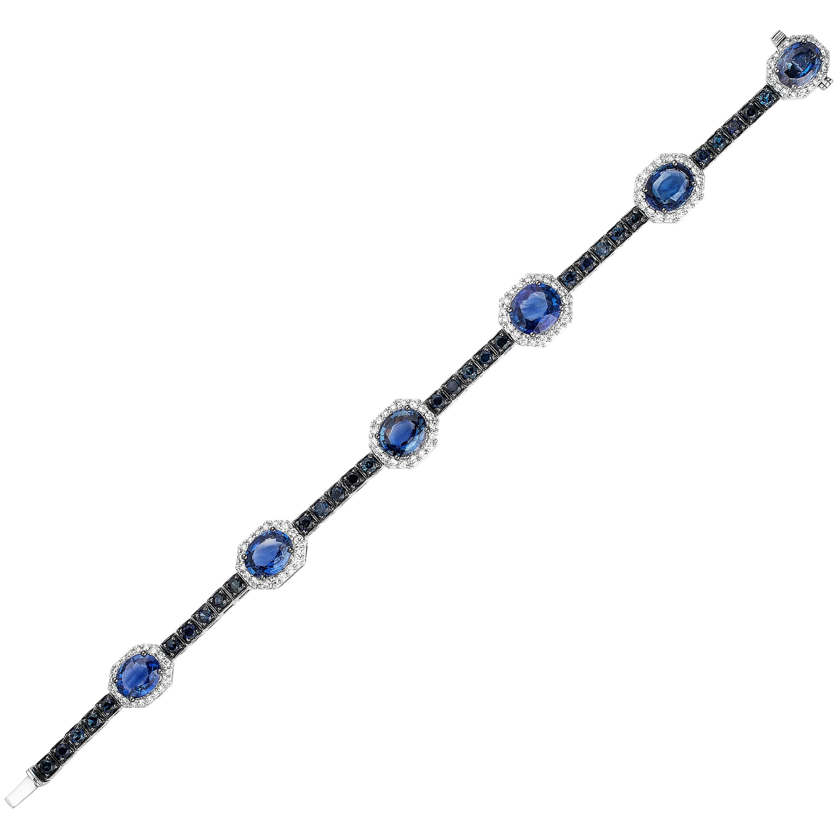 Goshwara The G-Classics Collection Sapphire Wide Band Ring in Diamond & Pink