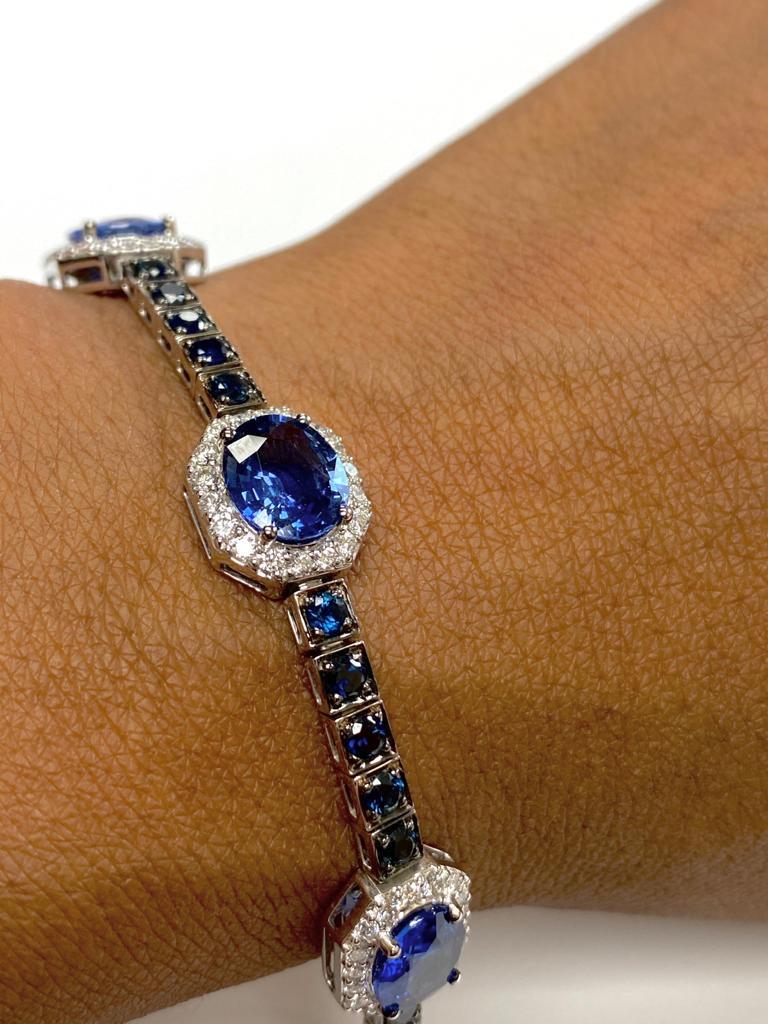 Goshwara Sapphire and Diamond Bracelet For Sale 4