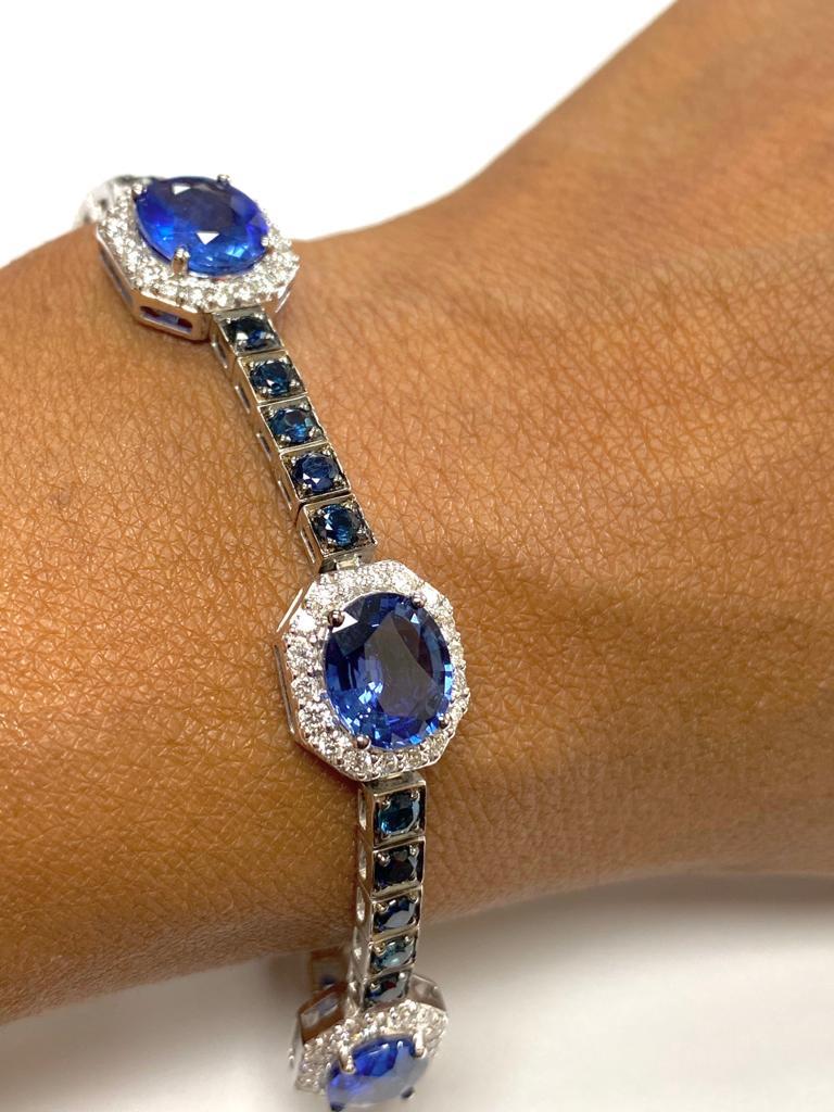 Goshwara Sapphire and Diamond Bracelet For Sale 3